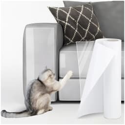 Generic Cat Scratch Furniture Protector Thick Vinyl Couch Protector Clear Self-Adhesive Cat Tape for Furniture Sofa Door Walls