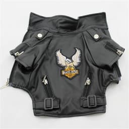 Glorious Eagle Pattern Dog Coat PU Leather Jacket Soft Waterproof Outdoor Puppy Outerwear Fashion Clothes For Small Pet