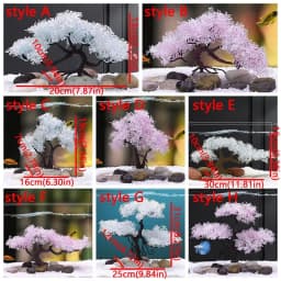 Realistic Aquarium Cherry Blossom Underwater Scene Simulation Cherry Blossom Tree Natural Look Plastic Landscape Tree