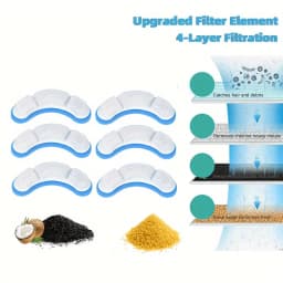 6/12pcs Cat Water Fountain Replacement Activated Carbon Filter For Pet Drinking Bowl Auto Drinking Filter Element Accessories