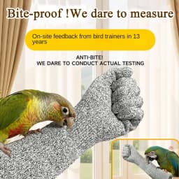 Cat Bite Proof Gloves Scratch & Puncture Resistant Heavy Duty Leather Pet Handling Gloves for Grooming Vet Falconry Bird Parrot