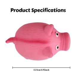 Squeaky Latex Round Pig Dog Toy: Chew-Resistant Stress Relief & Interactive Training Toy for Play and Boredom Relief