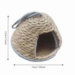 Cottage Style Weaved Bird House Breathable Hand-Woven Hanging Parrot Nest Vintage Outdoor Bird Shelter Outdoor Garden