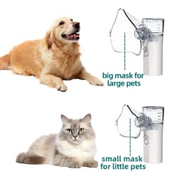Portable Mesh Nebulizer for Human Cat Dog USB Rechargeable Handheld Cool Mist Inhaler Silent Vet Respiratory Breathing Device