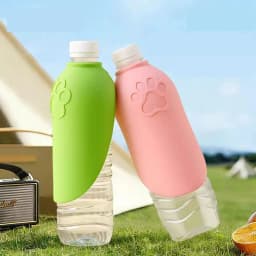 Universal Dog Cat Drinking Bowl Outdoor Feeding Water Portable Drinking Cup Pet Foldable Water Dispenser Interchangeable Bottle