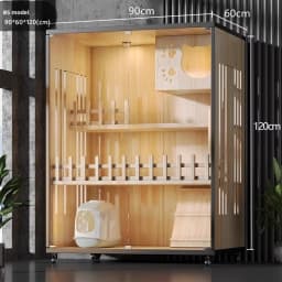 Luxury Wooden Cat Villa w/ Side Glass Indoor Large Pet Cage Eco Breathable Cat House, Oversized, Contact Us Before Order
