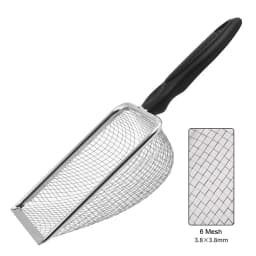 ※Pet Washing Equipment Stainless Steel Feces Shovel Net Cat Litter Shovel Reptiles Reptile Sand Shovel Mesh Screen Fecal