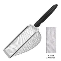※Pet Washing Equipment Stainless Steel Feces Shovel Net Cat Litter Shovel Reptiles Reptile Sand Shovel Mesh Screen Fecal