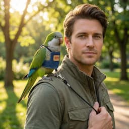 Comfortable Parrot Flying Harness Adjustable Safety Bird Vest Training Rope for Outdoor Walking Adventure