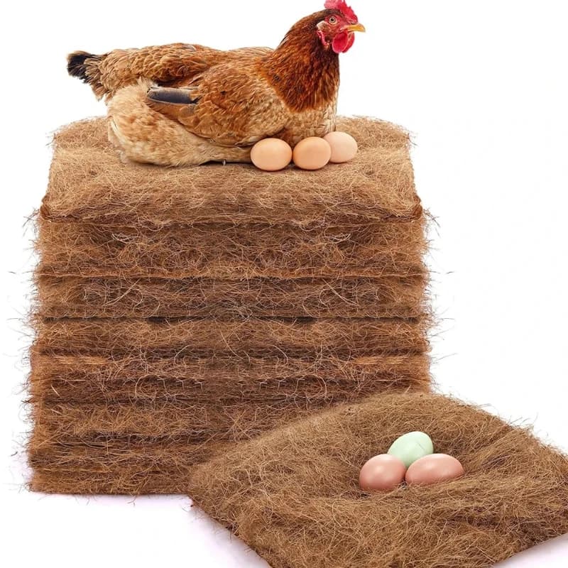 5/10pcs Chicken Coop Chick Bird Rabbit Mat Nesting Liner Coconut Fiber Mat Nest Box Plant Warmth Pad Poultry Reptile Supplies
