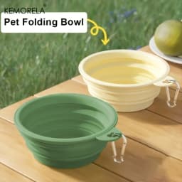 Foldable Pet Bowl Dog Drinking Bowl Thickened Foldable Pet Bowl Thickened Portable Pet Tableware Dog Travel Bowl