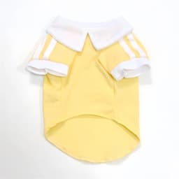 Summer Pet Sport Polo T-Shirt Soft Breathable Stripe Sleeve Clothes for Cats Small Dogs Kitten Puppy
