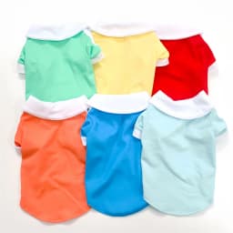 Summer Pet Sport Polo T-Shirt Soft Breathable Stripe Sleeve Clothes for Cats Small Dogs Kitten Puppy
