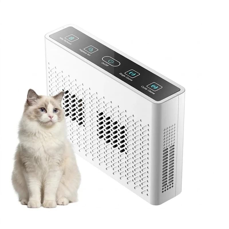 Air Purifier for Pet Odor Negative Ion Air Freshener Ultrasonic Dust Mite Killer Dual Ozone Modes Portable Hotel Air Disinfector
