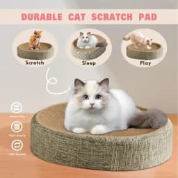 2in1 Cat Play Scratching Board Protect Furniture Grinding Claw Toys Oval Sisal Weaving Wear-resistant Cat Nest Cat Accessories