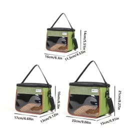 S/M/L Hamster Travel Carrier Breathable Clear Window Hamster Carry Bag Top Opening Lightweight Pet Carrier Bag Small Pet
