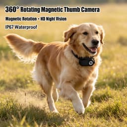 360°Rotation Pet Camera 120° Wide Angle Mini Body Camera Portable Pocket Collar Cam Outdoor Video Recorder For Dogs Cats