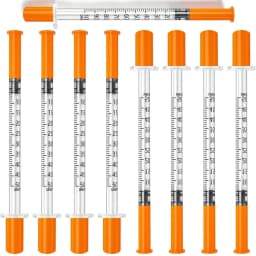 100/200PCS 0.5/1ml Syringes with Needle Individual Packaging Pain-Free for Laboratory And Insulin Syringe Pet Supplies