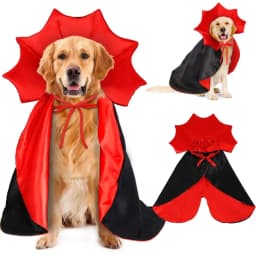 Halloween Pet Cape Costume Vampire Cloak Wizard Outfit Cosplay Apparel Party Costumes for Small Medium Dogs Cats Pet Supplies