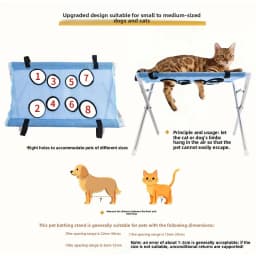 Pet Dog Bath Holder Grooming Hammock Stand Foldable Super Strong Fixation Anti Scratch Anti Bite Bathing Nail Trimming Chair