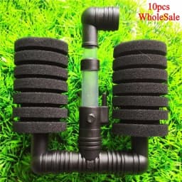 10Pcs Bio Sponge Filter Betta Fry Shrimp Aquarium Fish Tank Double Head XY-2831 Without Packaging Practical