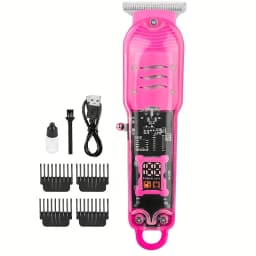 2026 New Transparent Body Electric Hair Clipper Professional Trimmer USB Rechargeable Hair Cutting Machine For Men