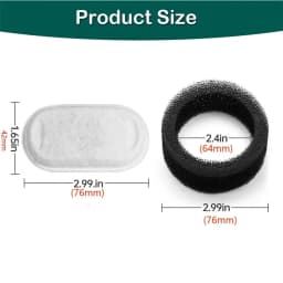 8/12/16/24pcs Cat Water Fountain Filters for 108Oz/3.2L Adjustable Water Flow Pet Water Fountain Cat Fountain Accessories