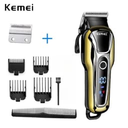Kemei 100-240v KM-1990 Rechargeable Animal Hair Clipper Professional Dog Hair Trimmer For Cat Hair Remover Pet Grooming Set