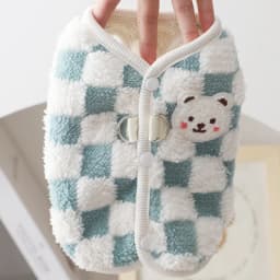 Winter Warm Pet Dog Coat Plaid Dog Clothes with D-ring Plush Pet Jacket for Small Medium Dogs Chihuahua Yorkie Costume
