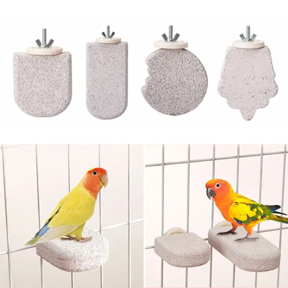 Pumice Parrot Stand Board Claw Grinding Tooth Grinding Bird Resting Platform Relieve Boredom Detachable