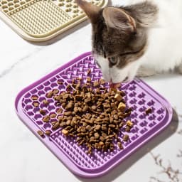 1PC-Silicone pet lick mat; pet slow feed bowl pad with suction cup; lick mat to prevent choking