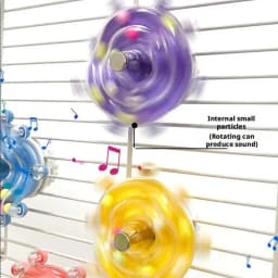 Interactive Parrot Toy Bird Cage Toy for Parrots Rotating Treat Dispenser, for Mental Stimulation and Entertainment