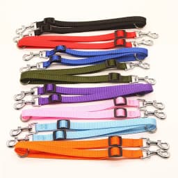 Nylon Pet Dog Leash Colorful Traction Rope Detachable One For Two Pet Dog Traction Leash Nylon Double Leash Kit For 2 Dogs