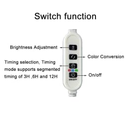 USB Fish Tank Clip Light, Dimmable Color, LED Aquarium Light for Aquatic Plant Grow Landscapes Decoration with Timer Function