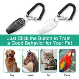 2 In 1 Pet Dog Clicker Dog Training Whistle Dog Trainer Puppy Stop Barking Training Aid Tool with Key Ring Pet Dog Supplies