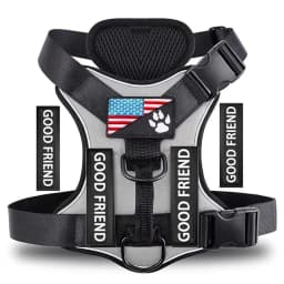 Dog Harness, Reflective Dog Vest Harness With 5PCS Patches, Adjustable Soft Oxford Pet Harness, Inner Layer Mesh, Easy T