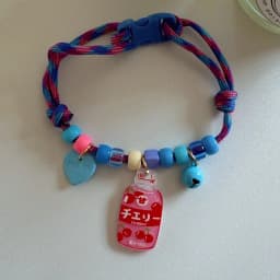 Pet Cat Dog Collar Color Contrasting Weaving Summer Freshness Adjustable Love Smiling Face Necklace Cat Breakaway Collar