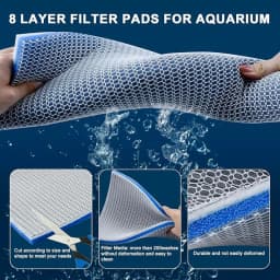 8D Aquarium Fish Tank Sponge Filter No Glue Foam Biochemical Cotton Aquarium Filtration Accessory for Tank Pond Foam Filter Pad