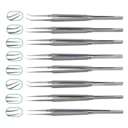 GREATLH Autoclavable Ophthalmic Microsurgical Forceps Tweezers 0.15mm 0.3mm Tip Stainless Steel Ophthalmic Micro Instruments