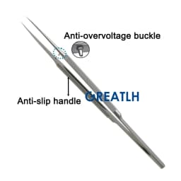 GREATLH Autoclavable Ophthalmic Microsurgical Forceps Tweezers 0.15mm 0.3mm Tip Stainless Steel Ophthalmic Micro Instruments