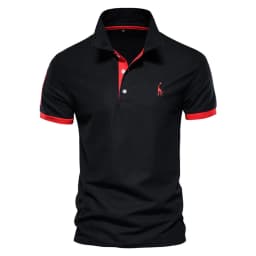Dropshipping Polo Giraffe Shirt Men Quality Embroidery Summer Short Sleeve Polo Casual Business Social Mens Polos BR Size