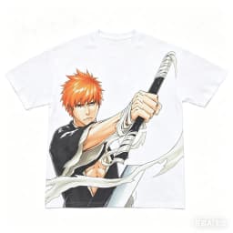 2026 Summer BLEACH Ichigo Kurosaki Anime T-shirt Men Women Vintage Oversized Streetwear Harajuku Casual Cotton Tee
