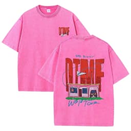 2026 Vintage Washed Beige T Shirt Bad Bunny DTMF World Tour Graphic Tee Unisex Casual Streetwear