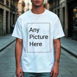 Custom Personalized Your Photo Man T Shirt for Boys Front Back Print Customized Funny Tshirts for Men Short T-shirt Tops Tees
