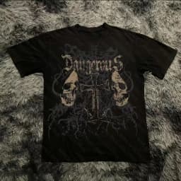 Retro Classic Gothic Style T-shirt Print Oversized Shirt High Street Shirts Gothic Round Neck Cotton Tops New Mens Women T Shirt