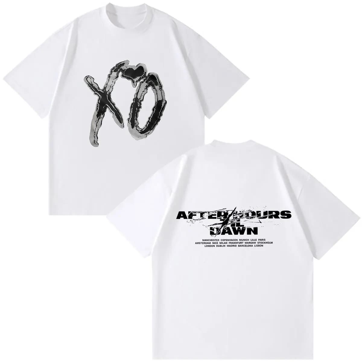 The Weeknd After Hours Til Dawn 2026 Tour PrintT Shirt Men Women Hip-hop T-shirt Summer Short-sleeved Gothic Punk T-shirts Tops
