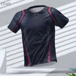 Men's Jersey 2025 Casual Fitness Men's Compression Shirt Outdoor Sports Shirt Dry Fit T-shirt Crew neck Breathable Short Sleeve