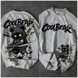 European and American Men's Summer Cartoon Warrior Letter Print Comfortable and Breathable Round Neck T-Shirt Outdoor Street Top