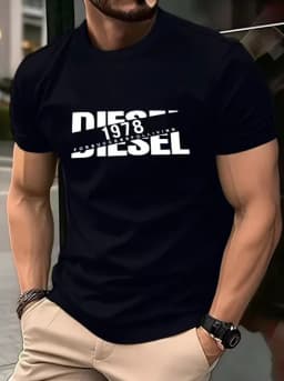 New Trendy Men's Fashion T-shirt, Black T-shirt Comfortable Summer T-shirt, Pure Cotton Short Sleeved T-shirt 2026