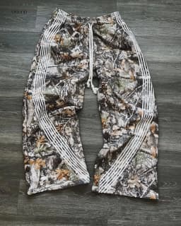 Summer Hot Jungle Camo Stripe Wide Leg Pants Unisex Drawstring Y2K Vintage Hip Hop Streetwear Loose Casual Outdoor Long Trousers